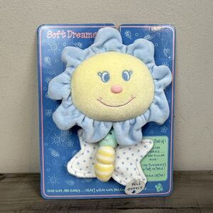 Soft Dreams Flower Butterfly Plush Baby Rattle‎ Lovey Stuffed Animal Pull Pastel